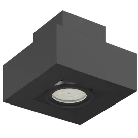Models black rectangular halogen light